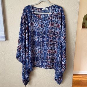Cato Multi-colored poncho over piece